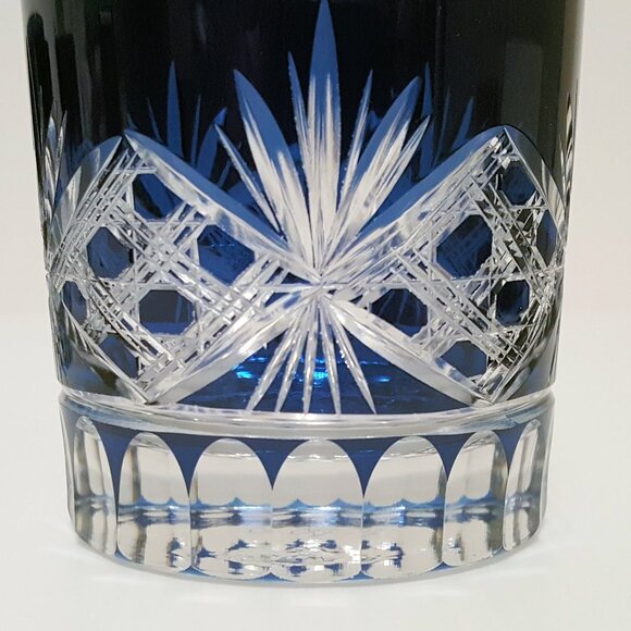 NEW Pottery Barn BLUE Antique Cut DOF Glasses 10.5 OZ NIB Easter - Picture 5 of 7